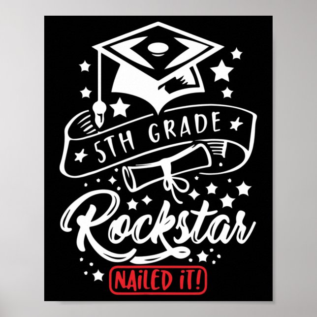 Poster Estudante De 5 Grau Rock Star Arrastou-A Engraçada (Frente)