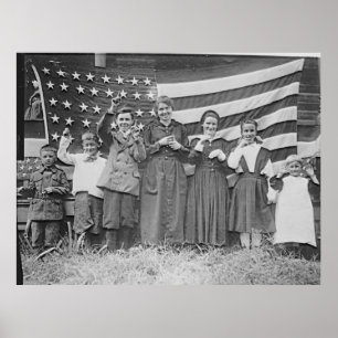 Póster Estudantes Cincinnati 1918 da escola do St. Rita