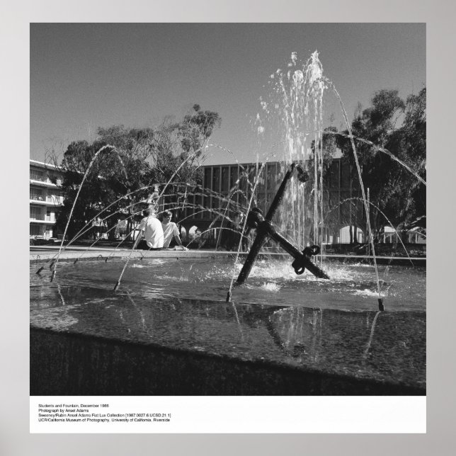 Póster Estudantes da UCSD e fonte por Ansel Adams (Frente)