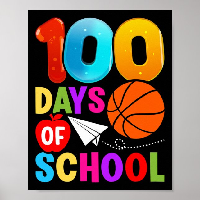 Poster Estudantes do 100º Dia Meninas Bysketbyll 100 Dias (Frente)