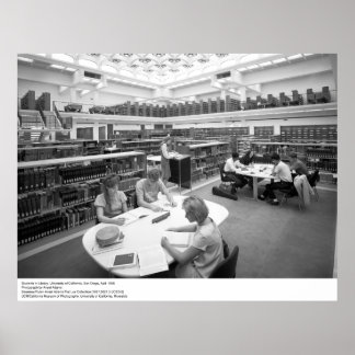 Poster Estudantes na Biblioteca, UC San Diego, 1966