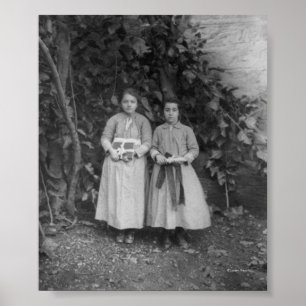 Poster Estudantes na escola de arte para meninas em