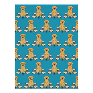 Póster Estúdio de Arte Criativo do Retriever Dourado Inte