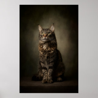Poster Estúdio de Gato Elegante em retrato