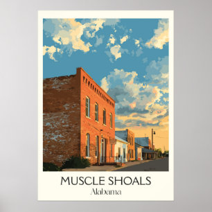 Poster Estúdio de Música Muscle Shoals Alabama