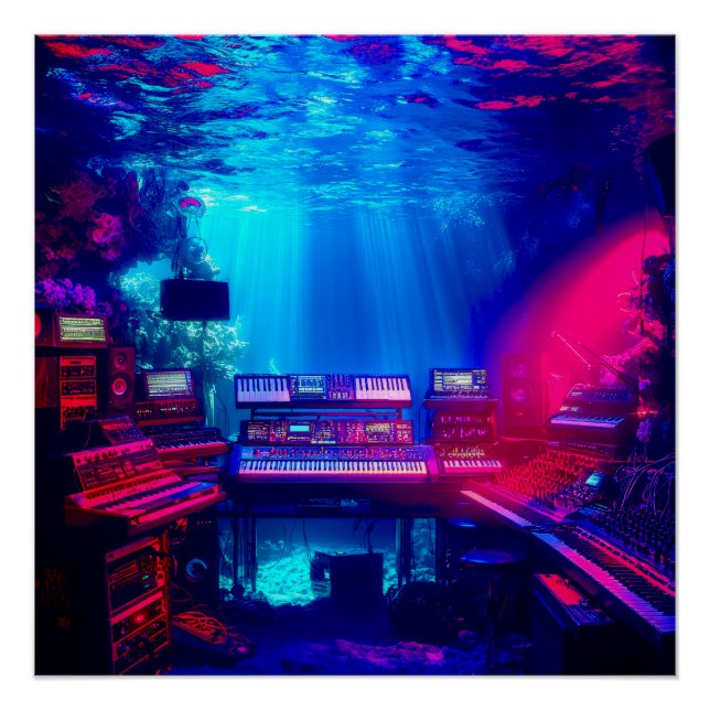 Póster Estúdio de Música Subaquático (Frente)