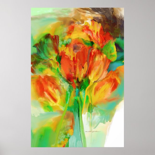 Poster estudo abstrato tulip (Frente)