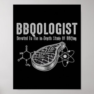 Poster Estudo Bqologista De Byrbecue Engraçado Por Mulher