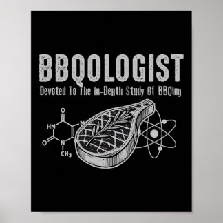 Poster Estudo Bqologista De Byrbecue Engraçado Por Mulher