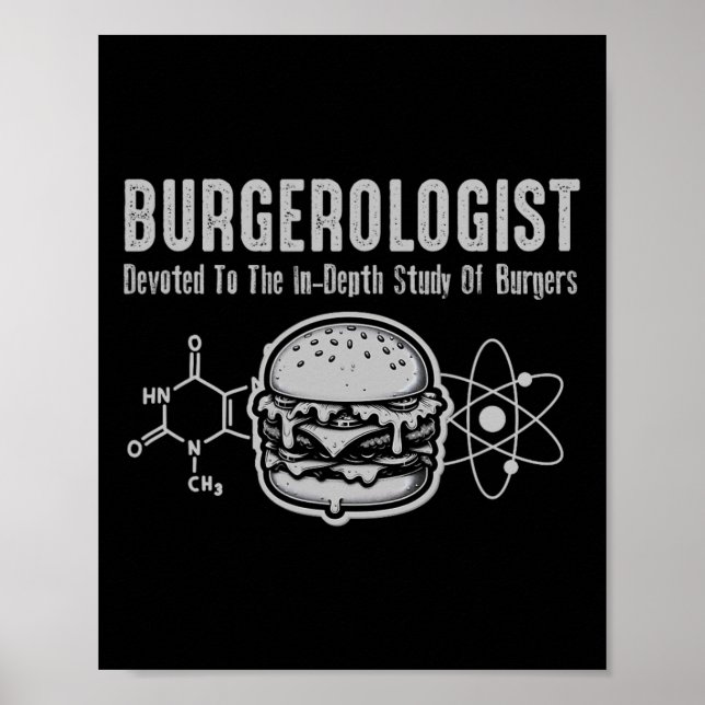 Poster Estudo Burgerologista De Churrasco Engraçado Para  (Frente)