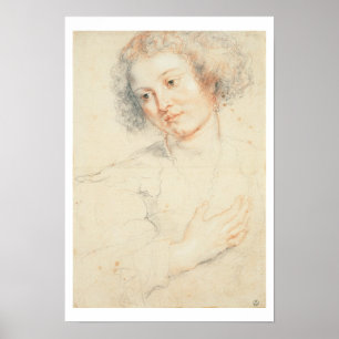 Póster Estudo da cabeça de St. Apollonia (desenho)