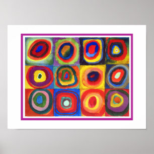 Póster Estudo da cor por Wassily Kandinsky