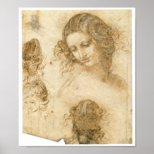 Póster Estudo da Mulher para a Pintada Perdida Leda, da V