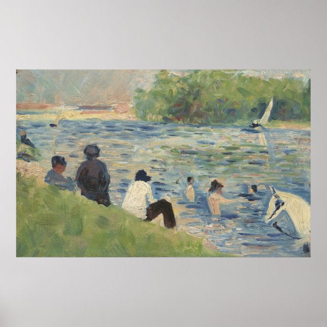Poster Estudo de Bathers para Bathers em Asnières (Frente)