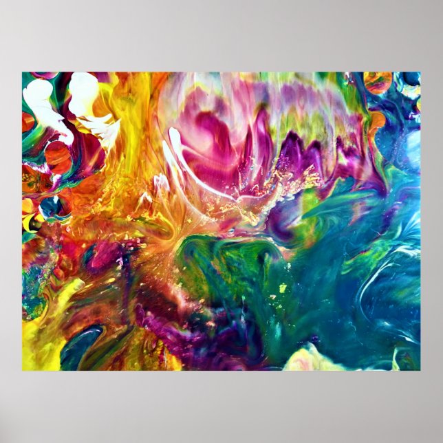 Poster Estudo de Cor Abstrata 2, (Frente)