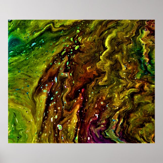 Poster Estudo de cor abstrato 11, (Frente)