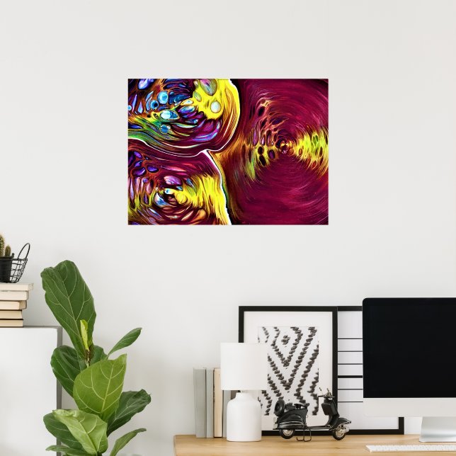 Poster Estudo de cor abstrato 145, (Escritório em casa)