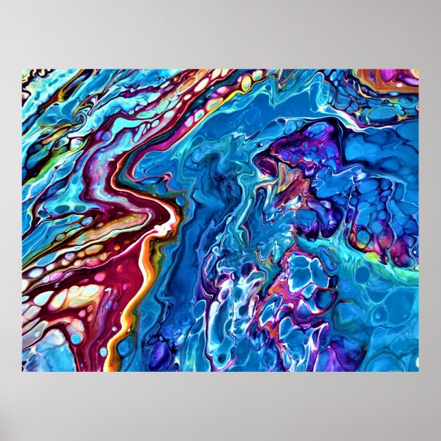 Poster Estudo de cor abstrato 148, (Frente)