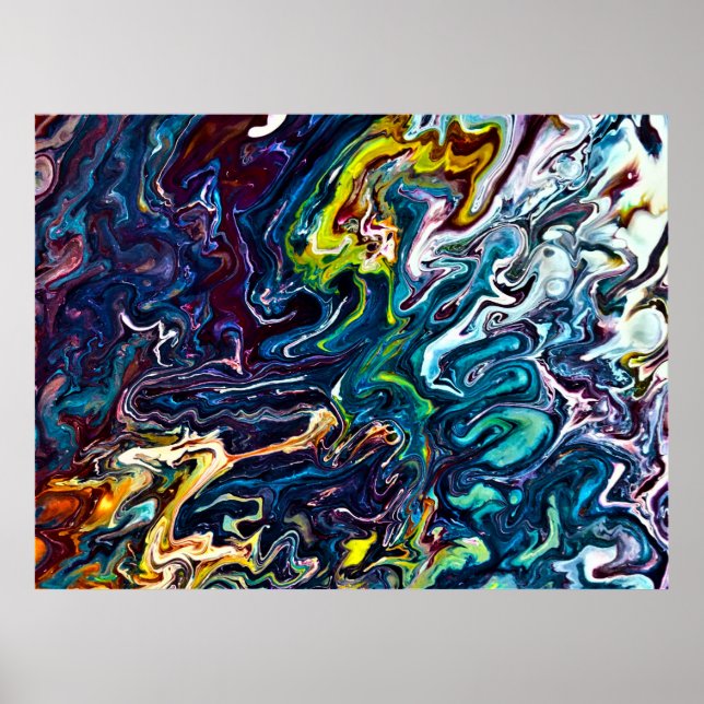 Poster Estudo de cor abstrato 155, (Frente)