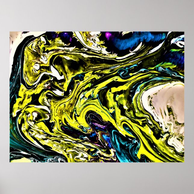 Poster Estudo de cor abstrato 16, (Frente)