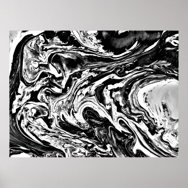 Poster Estudo de cor abstrato 16/Noir, (Frente)