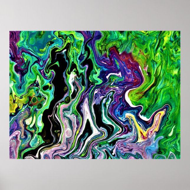 Poster Estudo de cor abstrato 173, (Frente)
