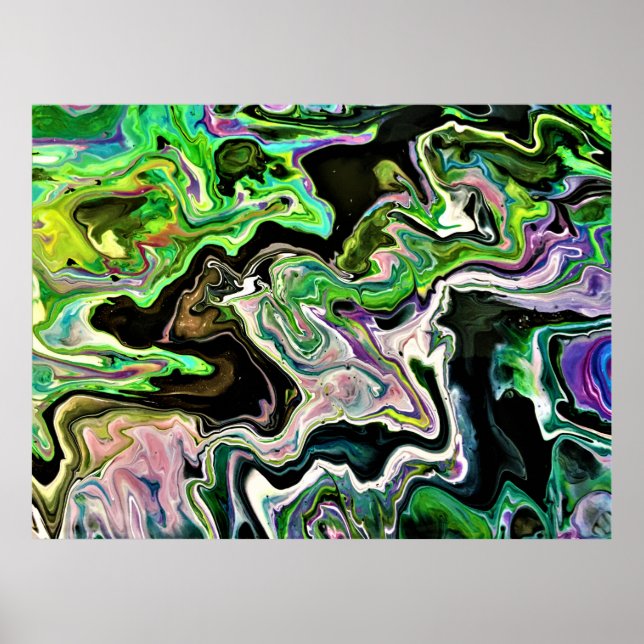 Poster Estudo de cor abstrato 178, (Frente)