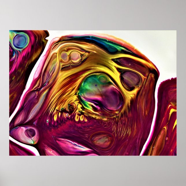 Poster Estudo de cor abstrato 222, (Frente)