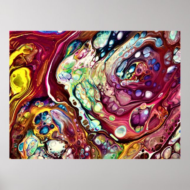 Poster Estudo de cor abstrato 230, (Frente)