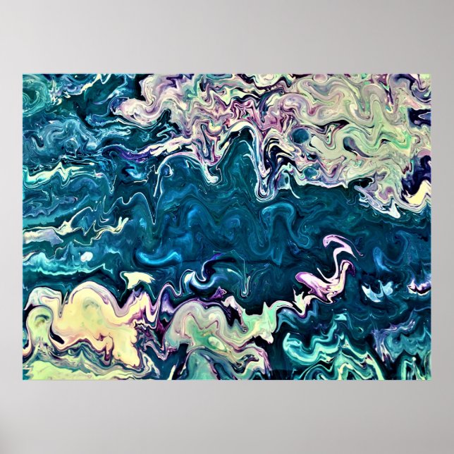 Poster Estudo de cor abstrato 260, (Frente)