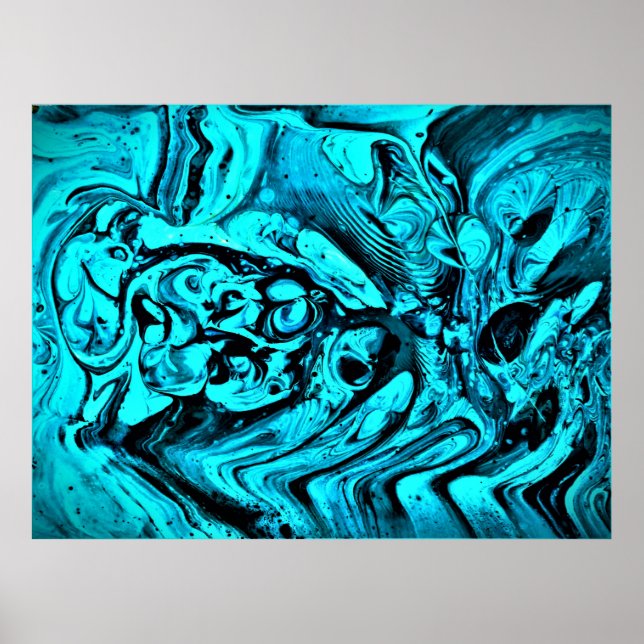 Poster Estudo de cor abstrato 27, (Frente)