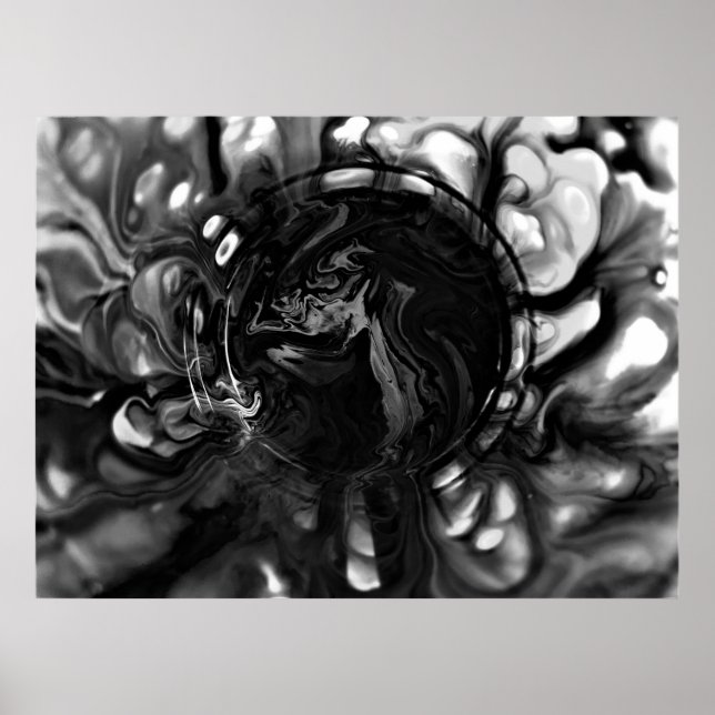 Poster Estudo de cor abstrato 287/Noir, (Frente)