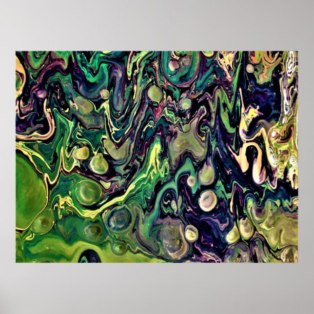 Poster Estudo de cor abstrato 290, (Frente)