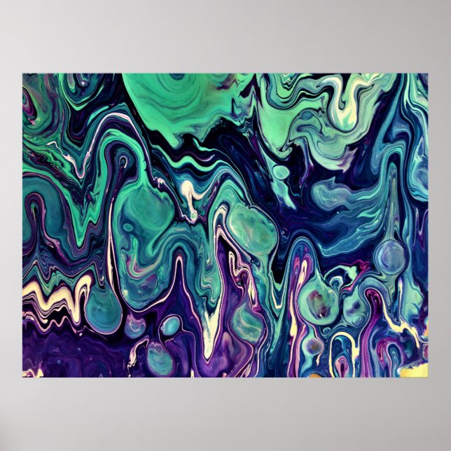 Poster Estudo de cor abstrato 296, (Frente)