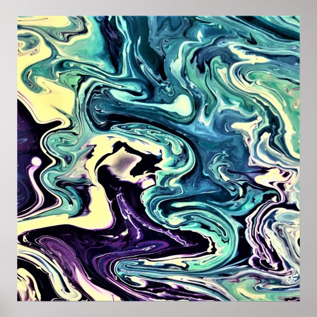 Poster Estudo de cor abstrato 298, (Frente)