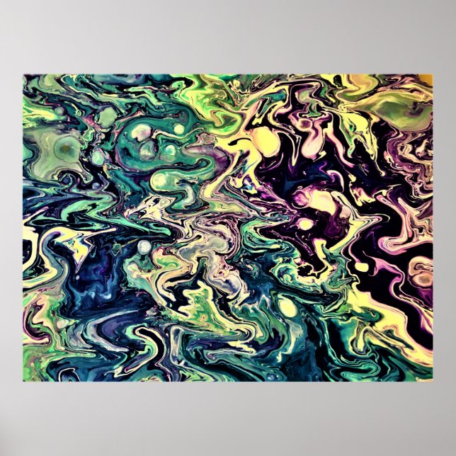 Poster Estudo de cor abstrato 301, (Frente)