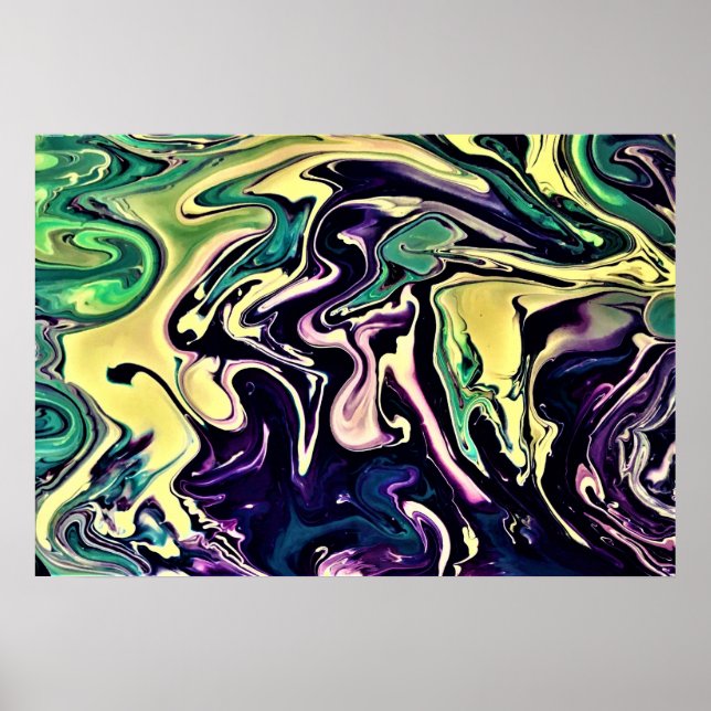 Poster Estudo de cor abstrato 308, (Frente)