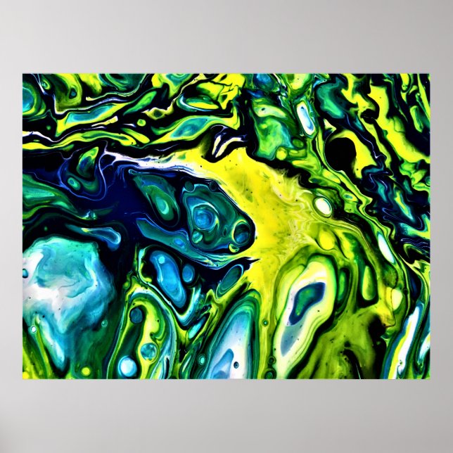 Poster Estudo de cor abstrato 313, (Frente)