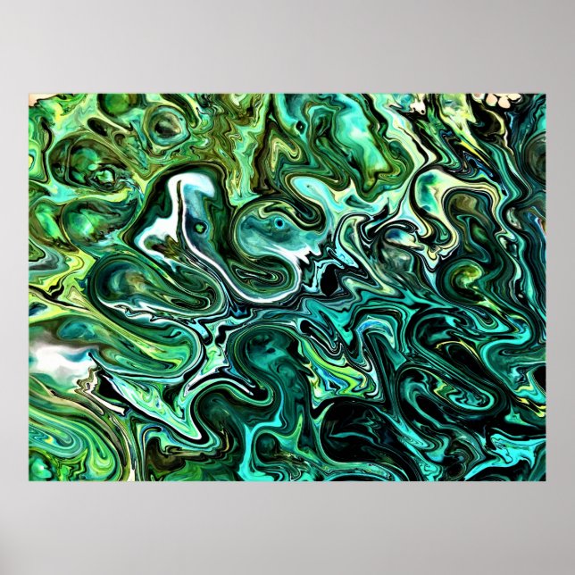 Poster Estudo de cor abstrato 327, (Frente)