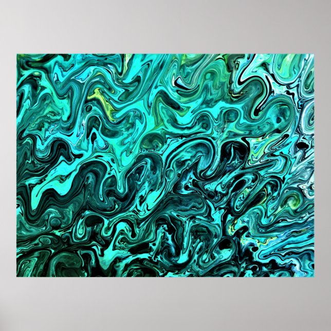 Poster Estudo de cor abstrato 329, (Frente)