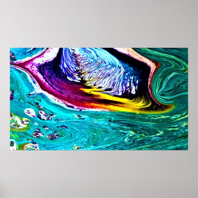 Poster Estudo de cor abstrato 33, (Frente)