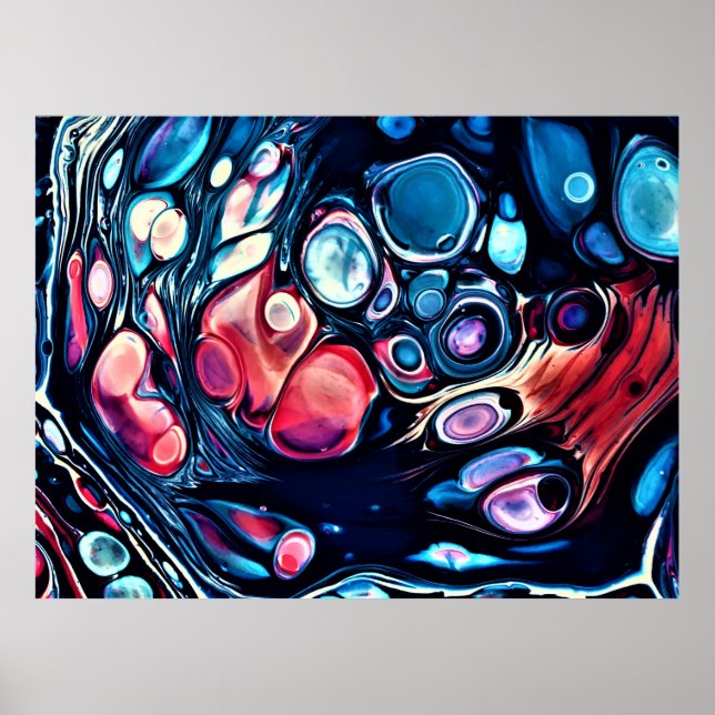 Poster Estudo de cor abstrato 335, (Frente)