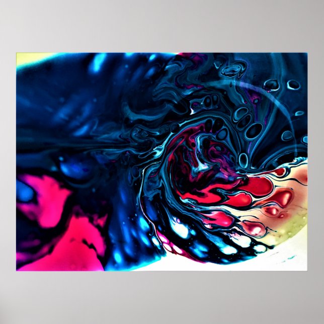 Poster Estudo de cor abstrato 337, (Frente)