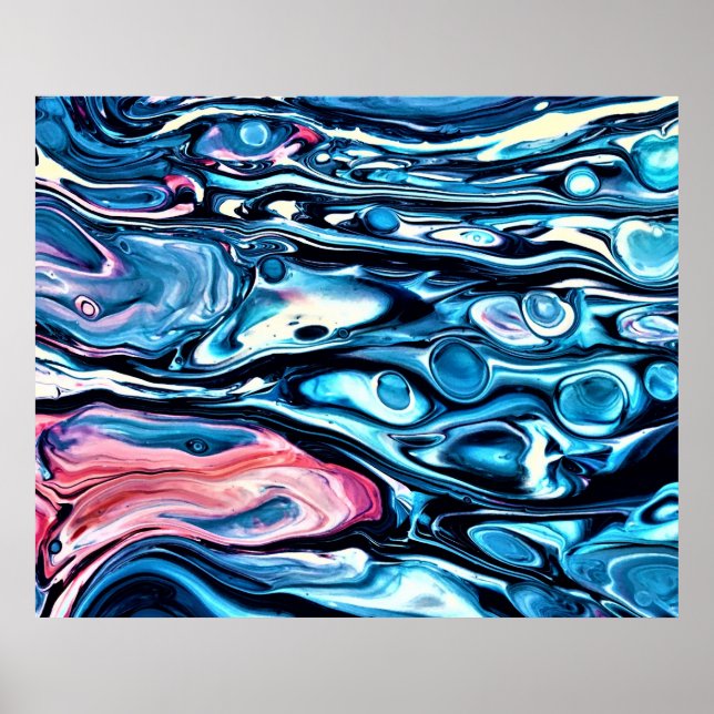 Poster Estudo de cor abstrato 343, (Frente)