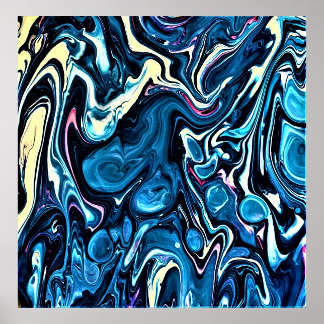 Poster Estudo de cor abstrato 346, (Frente)