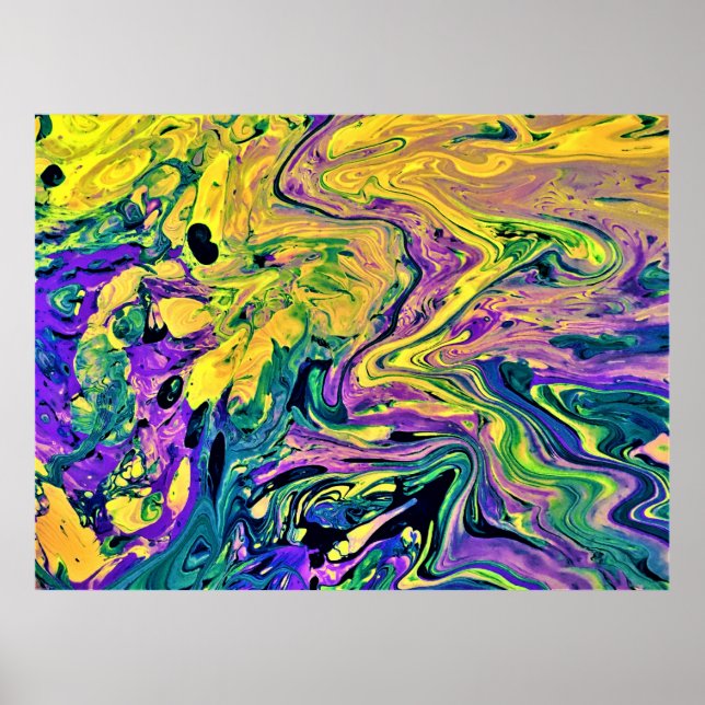 Poster Estudo de cor abstrato 41, (Frente)