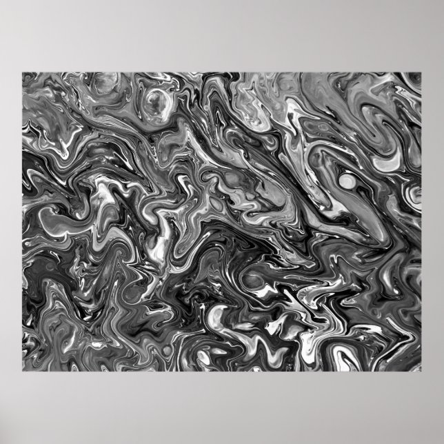 Poster Estudo de cor abstrato 427/Noir, (Frente)