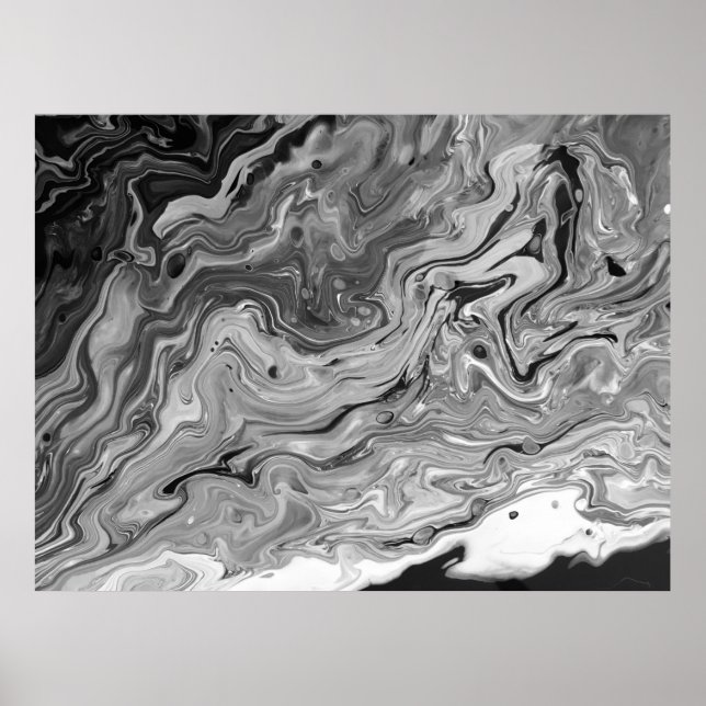 Poster Estudo de cor abstrato 442/Noir, (Frente)