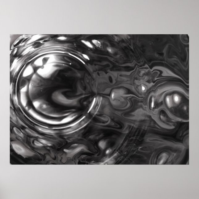 Poster Estudo de cor abstrato 443/Noir, (Frente)