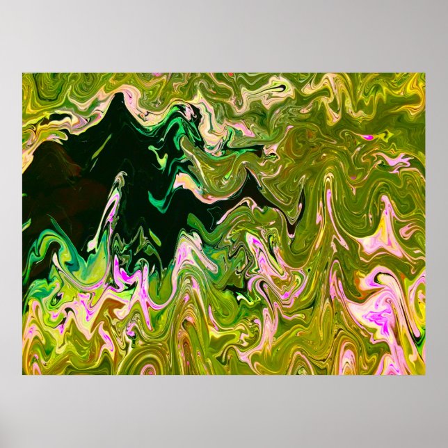 Poster Estudo de cor abstrato 493, (Frente)